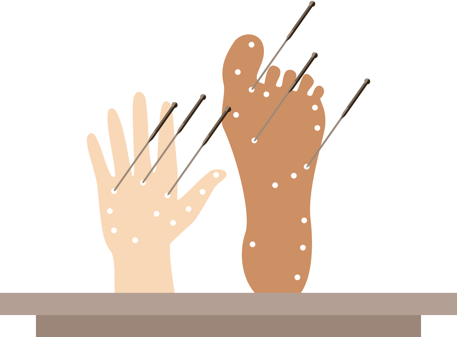 Animation af Akupunktur i fødder